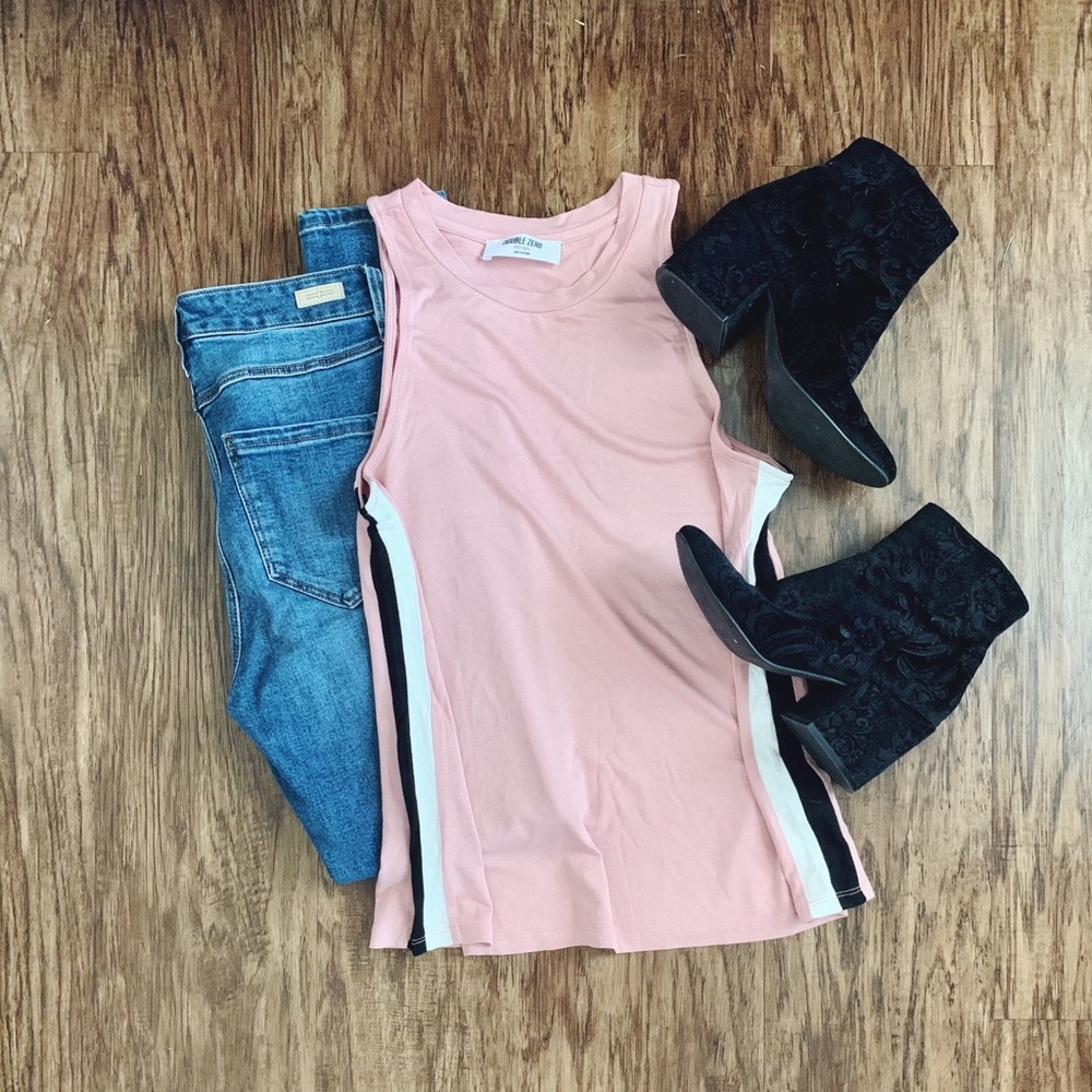 Annabella track stripe tank
